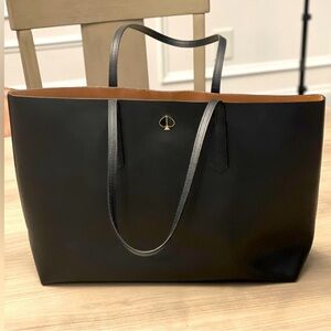 Kate Spade Black and Tan Leather Tote Bag